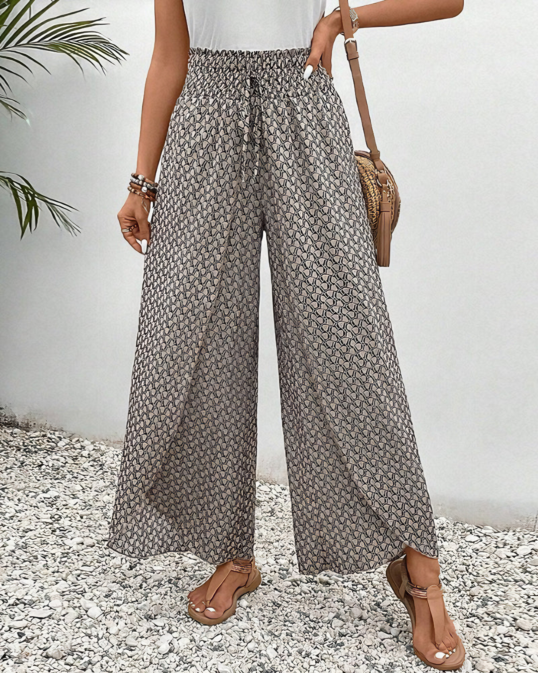 Sommerfeld | Lisette Geometrisch Gemusterte Weitbeinige Hose