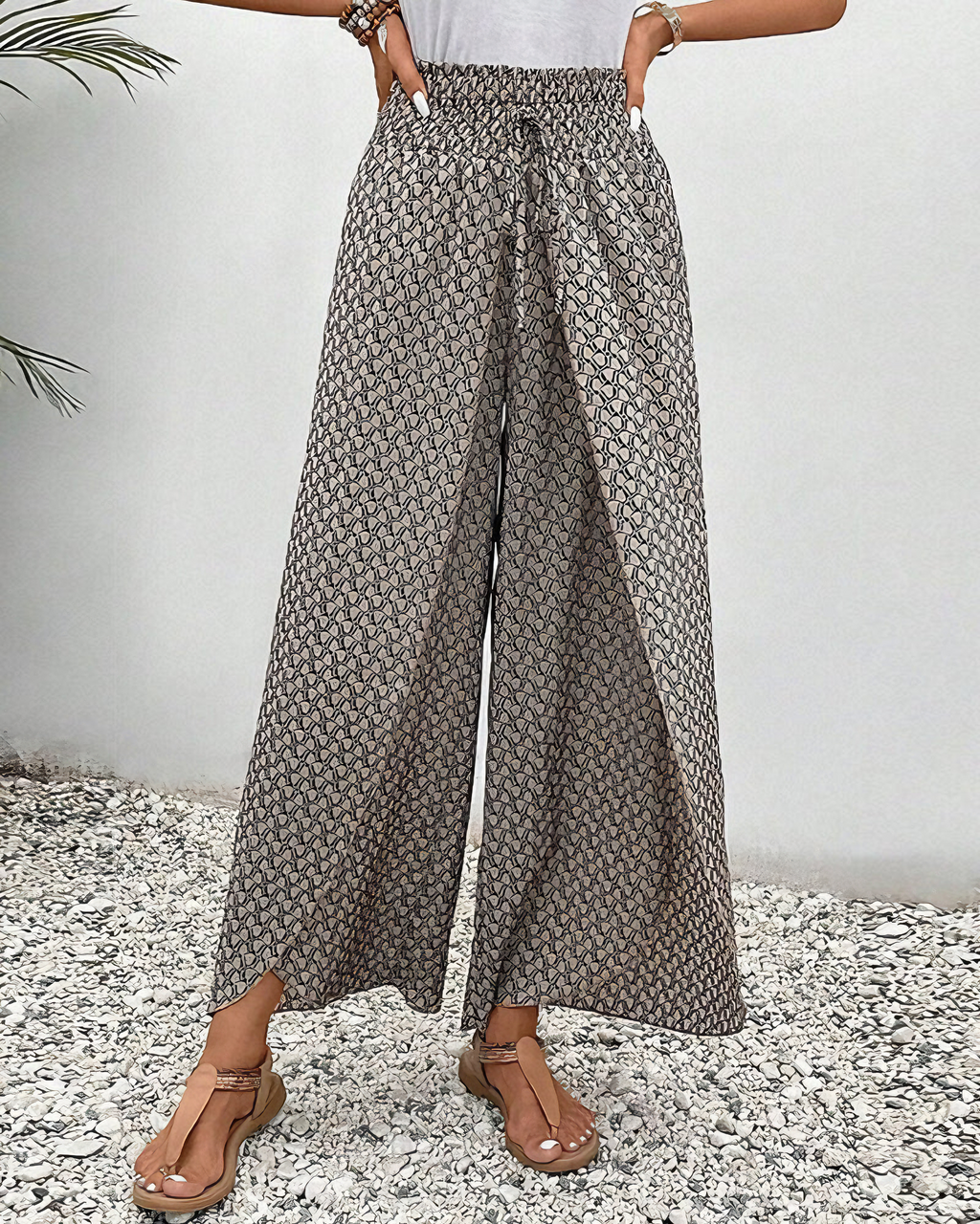 Sommerfeld | Lisette Geometrisch Gemusterte Weitbeinige Hose