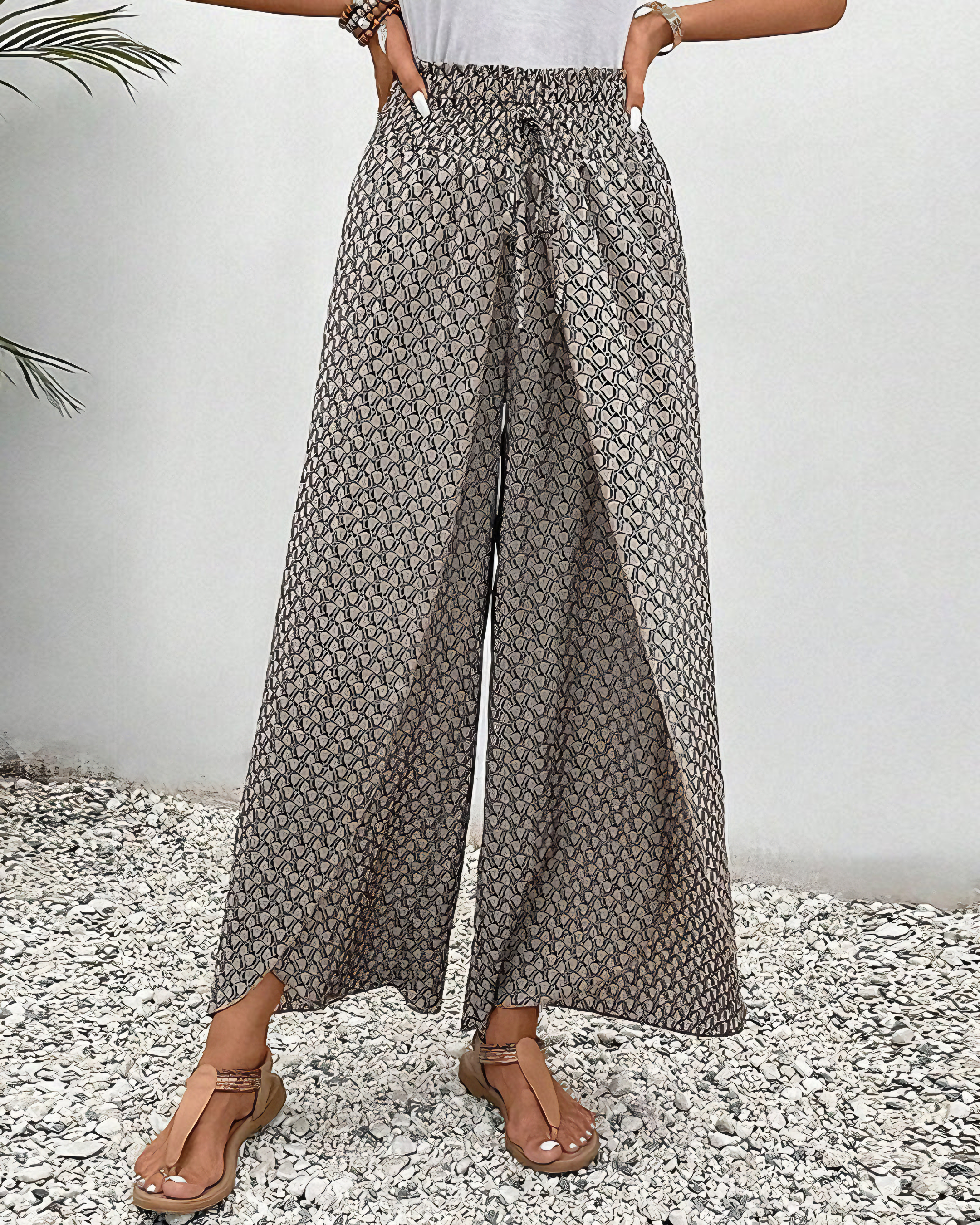 Sommerfeld | Lisette Geometrisch Gemusterte Weitbeinige Hose