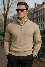 Sommerfeld™ | Windsor Herrenpullover mit Halbreißverschluss