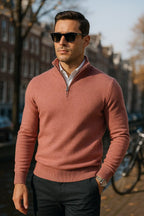 Sommerfeld™ | Windsor Herrenpullover mit Halbreißverschluss