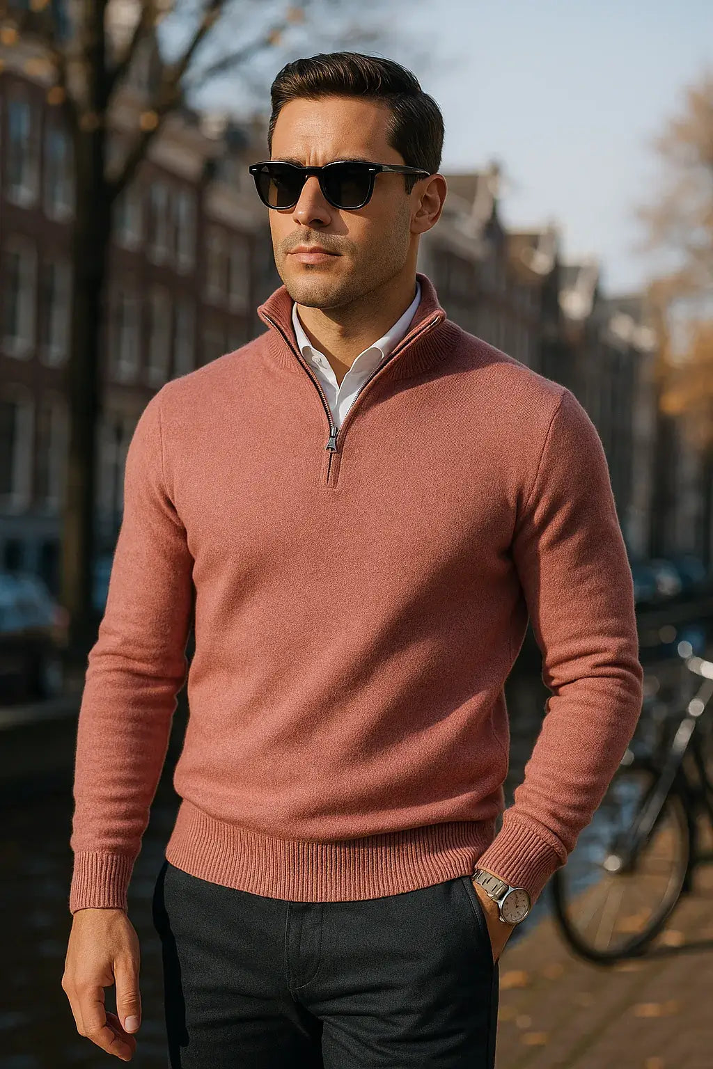 Sommerfeld™ | Windsor Herrenpullover mit Halbreißverschluss