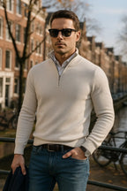 Sommerfeld™ | Windsor Herrenpullover mit Halbreißverschluss