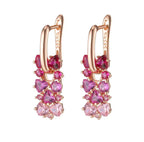 Gradient Stone Earrings for Breast Cancer Awareness