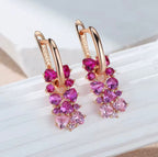 Gradient Stone Earrings for Breast Cancer Awareness
