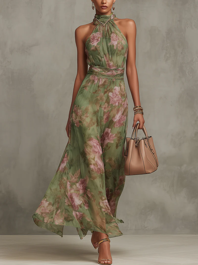 Savenora | Elegantes Blumenmuster-Sommerkleid