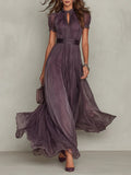 Ashley | Elegantes Vintage Chiffon Maxikleid