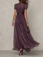 Ashley | Elegantes Vintage Chiffon Maxikleid