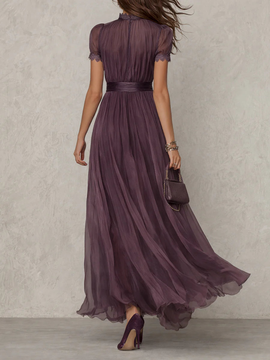 Ashley | Elegantes Vintage Chiffon Maxikleid