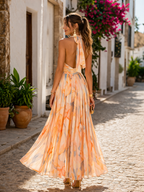 Esther™ | Aquarell-Muster Halterkleid