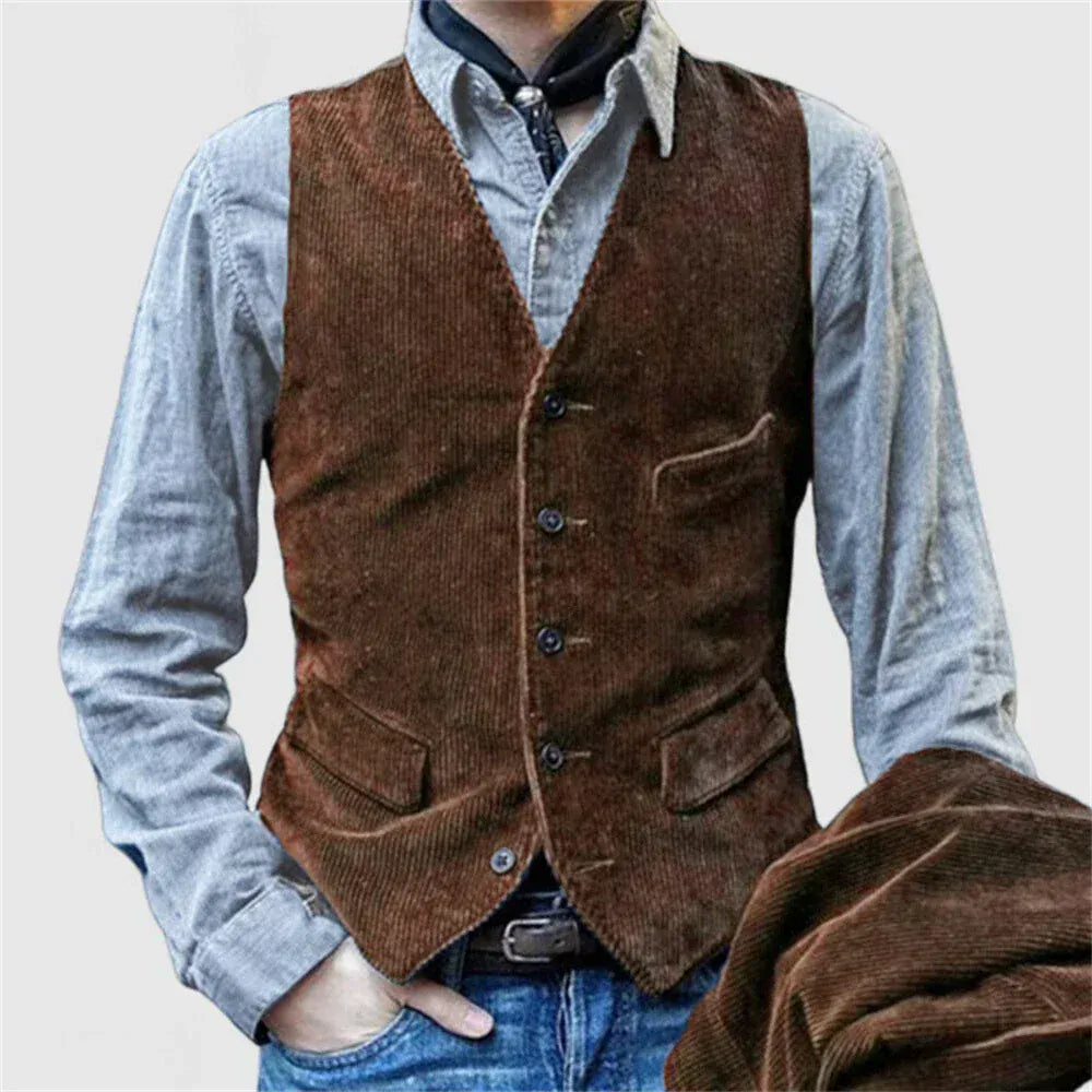 Andrei Corduroy Jacket and Vest Ensemble