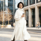 Glenda™ - Damen Oversized Strickkleid mit hohem Kragen