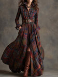 Bodil™ - Karomuster Maxi-Hemdkleid