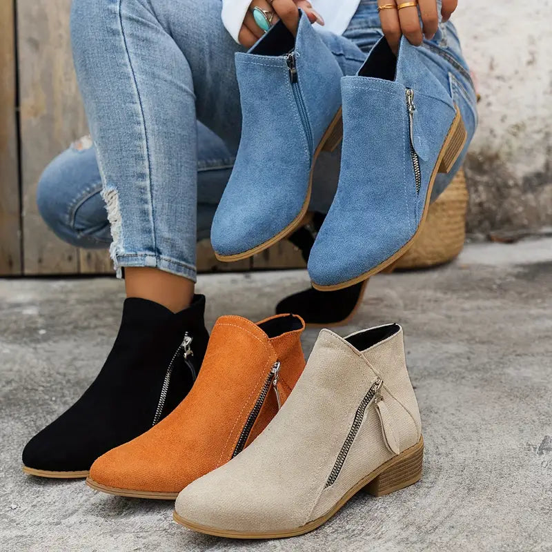 Sommerfeld™ | Elegante Wildleder-Stiefel mit Absatz