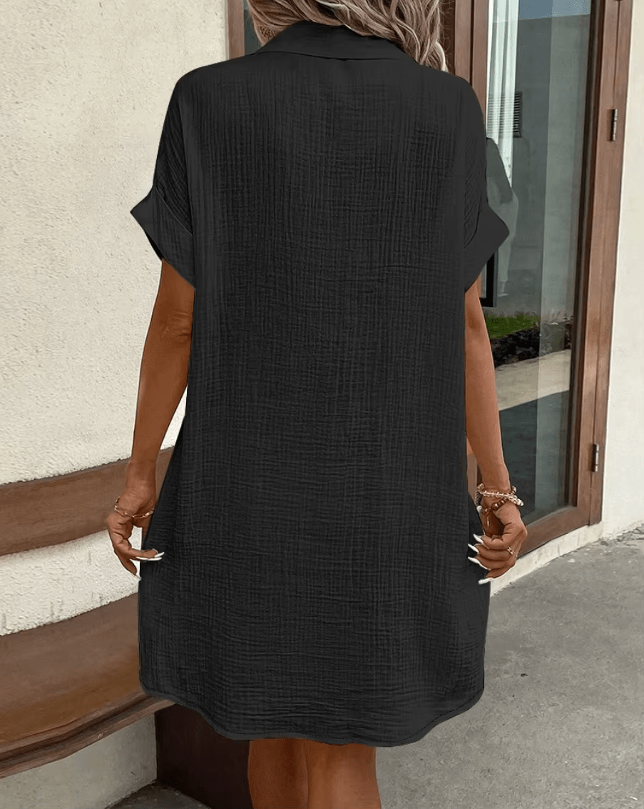 Luz™ - Bequemes Hemdkleid mit Knopfakzenten