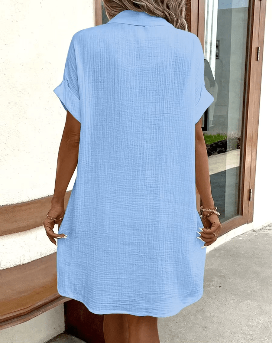 Luz™ - Bequemes Hemdkleid mit Knopfakzenten