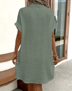 Luz™ - Bequemes Hemdkleid mit Knopfakzenten