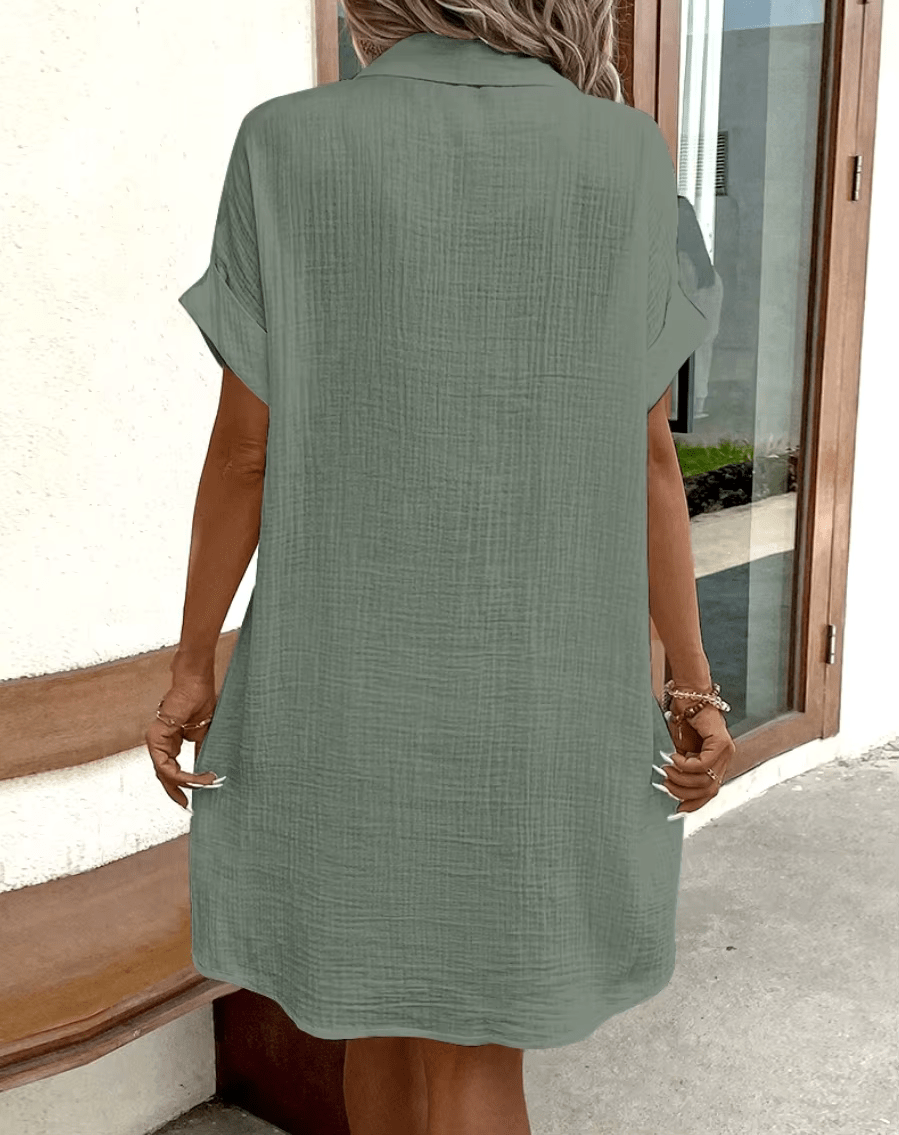 Luz™ - Bequemes Hemdkleid mit Knopfakzenten