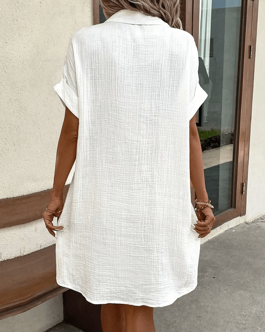 Luz™ - Bequemes Hemdkleid mit Knopfakzenten