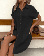 Luz™ - Bequemes Hemdkleid mit Knopfakzenten