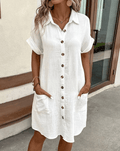 Luz™ - Bequemes Hemdkleid mit Knopfakzenten