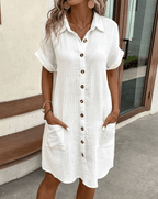 Luz™ - Bequemes Hemdkleid mit Knopfakzenten
