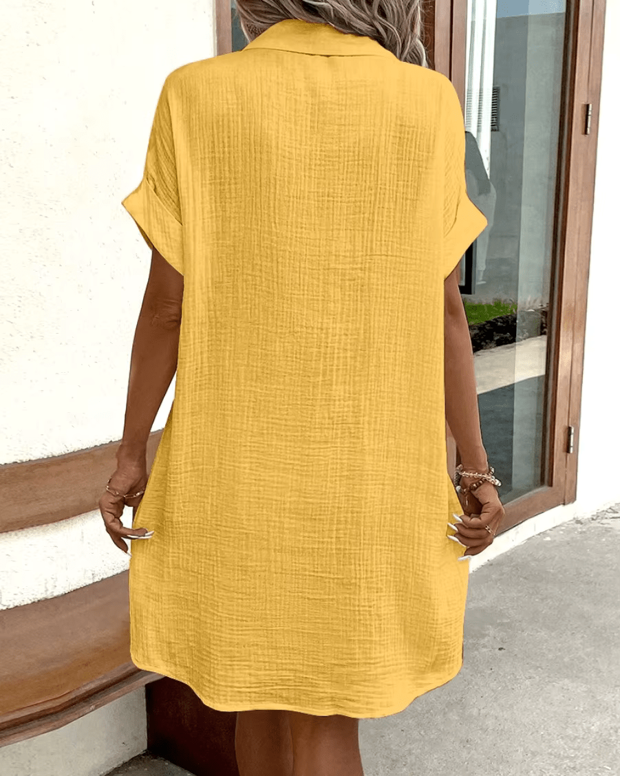 Luz™ - Bequemes Hemdkleid mit Knopfakzenten