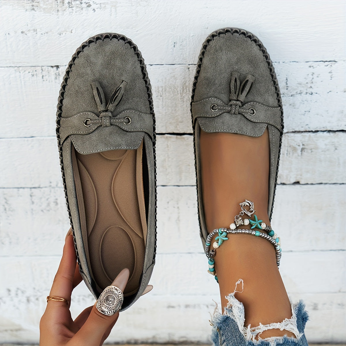 Savenora | Klassische Loafers mit Quastenakzenten