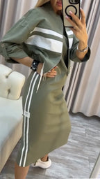 Feyra™ - Stilvolles Damen-Set mit Rundhalsausschnitt-Kleid und passender Jacke