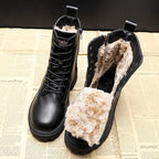 Sommerfeld™ | Elegante schwarze Leder-Winterstiefel