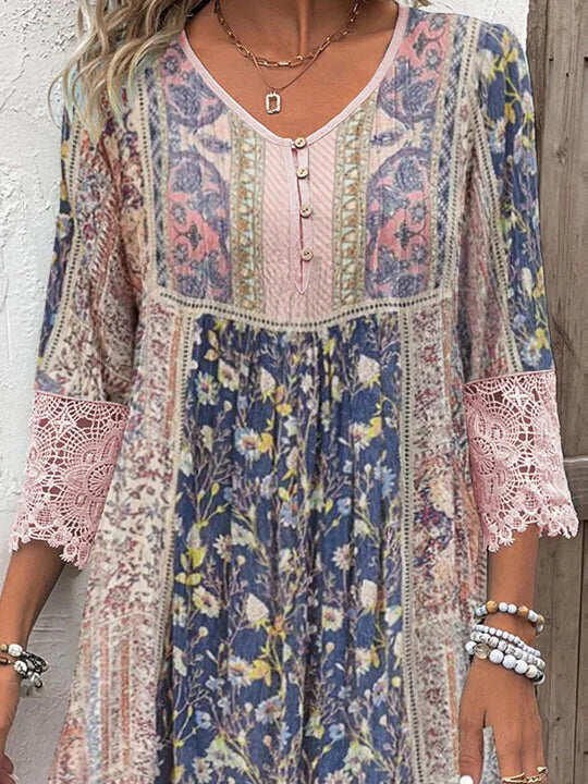 Orla™ – Bohemian-Inspired Printed Dress