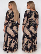 Gemustertes Chiffonkleid mit stilvollem Design