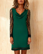 Peby™ - Elegantes A-Linien-Kleid mit Spitzen-Details