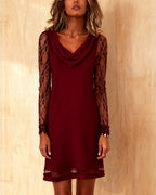Peby™ - Elegantes A-Linien-Kleid mit Spitzen-Details