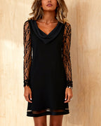 Peby™ - Elegantes A-Linien-Kleid mit Spitzen-Details