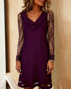 Peby™ - Elegantes A-Linien-Kleid mit Spitzen-Details