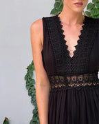 Sora™ – Ärmelloses Boho-Midikleid mit Spitzen-Details