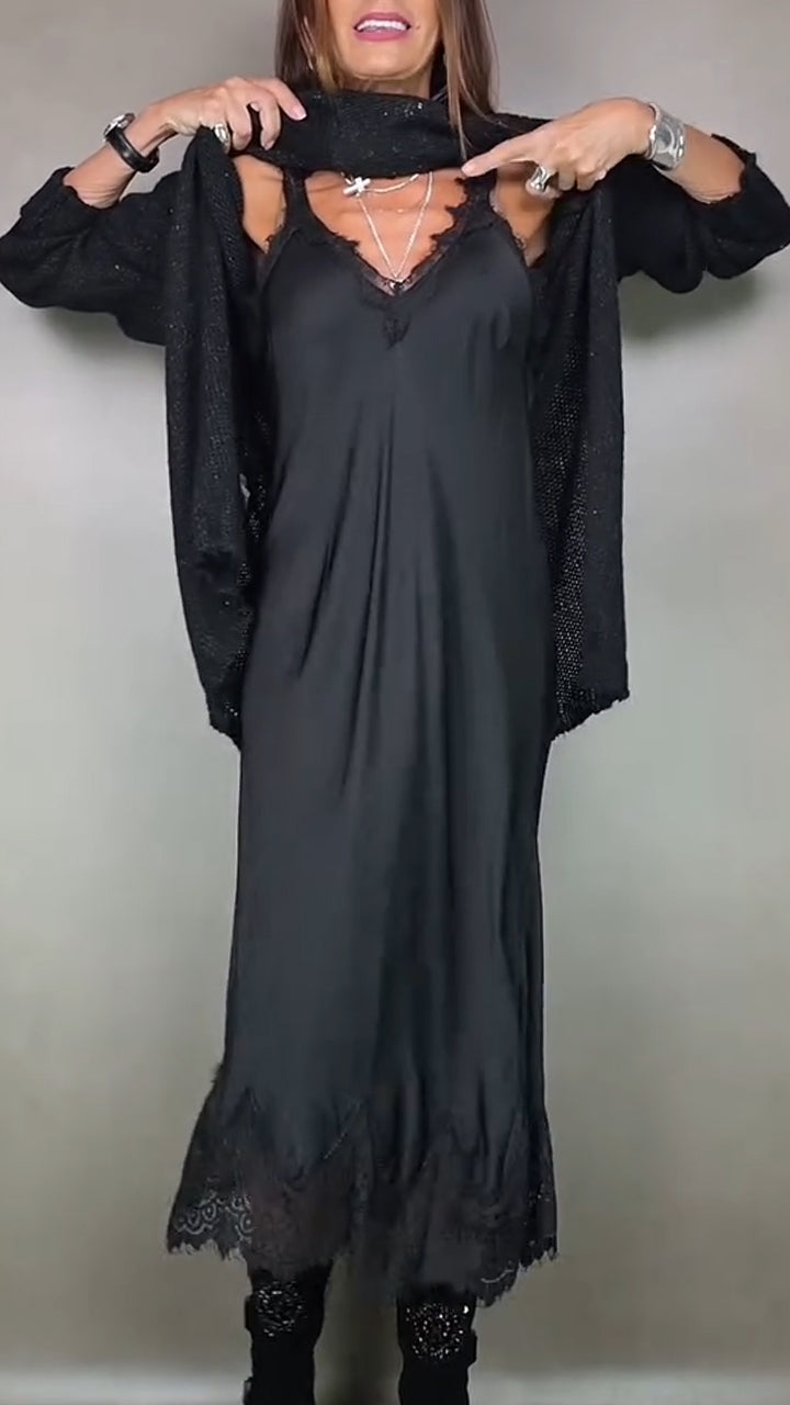 Artone™ - Elegantes Zweiteiliges Set: Langer Pullover und passendes Kleid