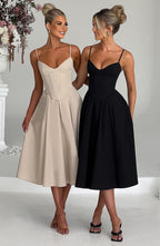 MAILEEN | Elegantes Midi-Kleid mit Korsett-Design