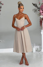 MAILEEN | Elegantes Midi-Kleid mit Korsett-Design