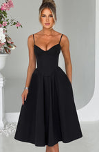 MAILEEN | Elegantes Midi-Kleid mit Korsett-Design