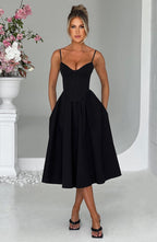 MAILEEN | Elegantes Midi-Kleid mit Korsett-Design