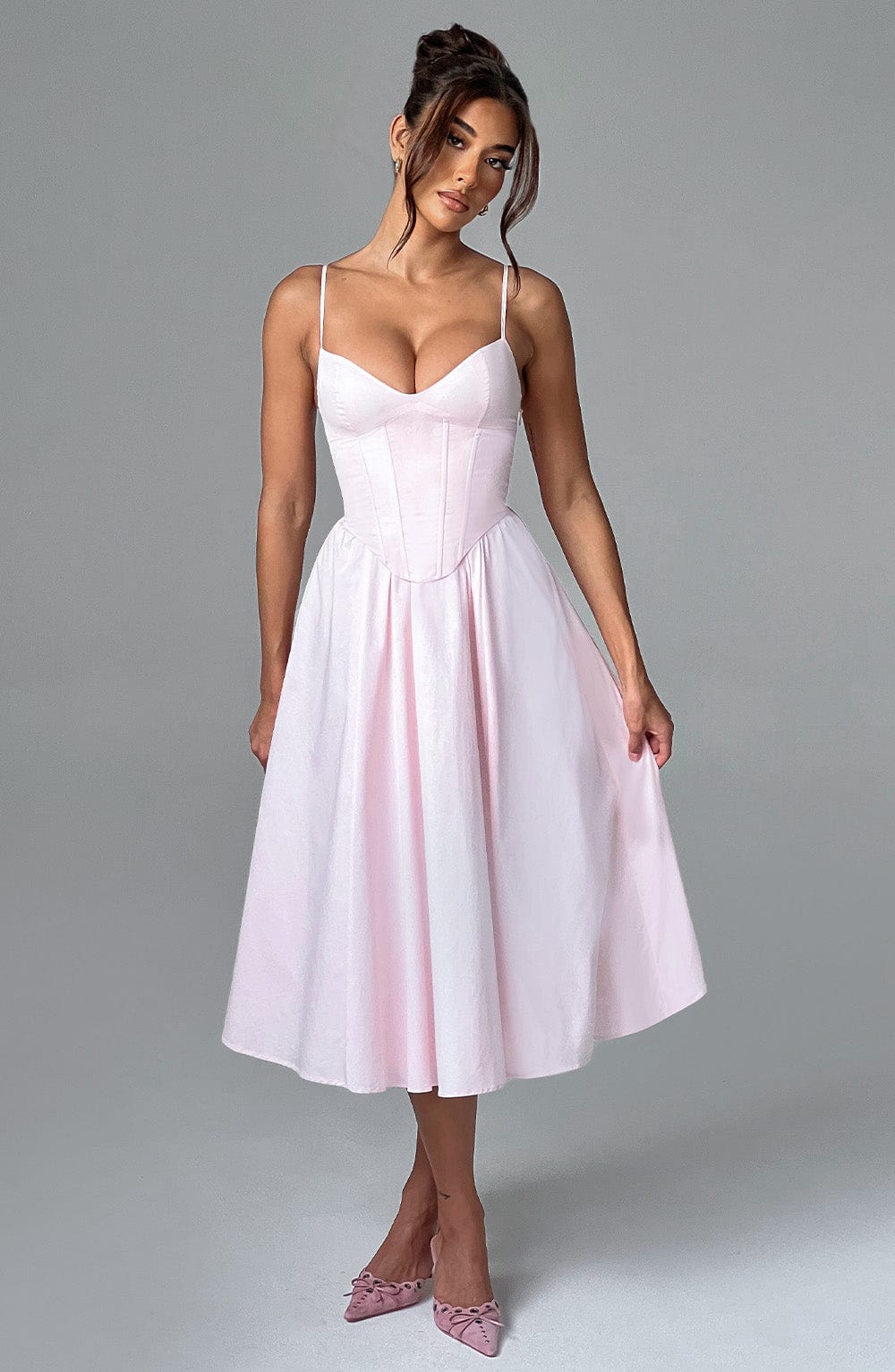 MAILEEN | Elegantes Midi-Kleid mit Korsett-Design