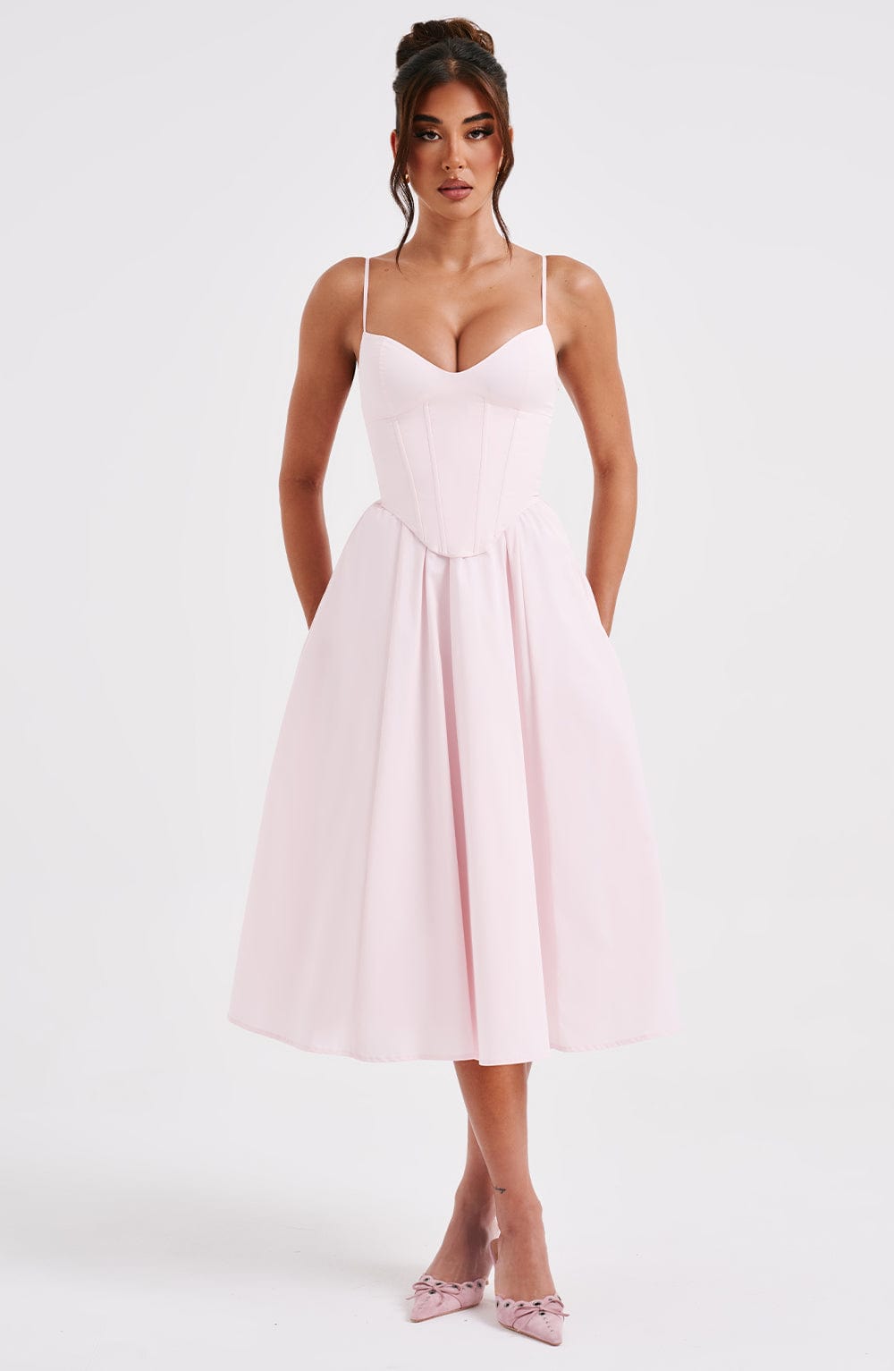 MAILEEN | Elegantes Midi-Kleid mit Korsett-Design
