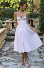 MAILEEN | Elegantes Midi-Kleid mit Korsett-Design