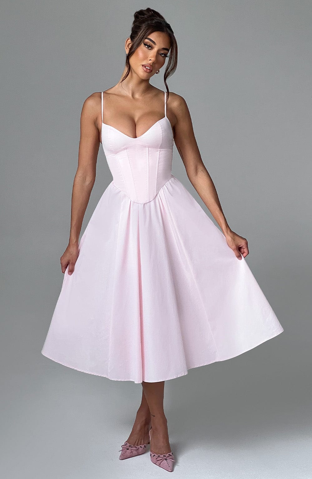 MAILEEN | Elegantes Midi-Kleid mit Korsett-Design