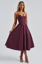 MAILEEN | Elegantes Midi-Kleid mit Korsett-Design