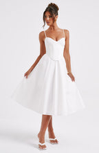MAILEEN | Elegantes Midi-Kleid mit Korsett-Design