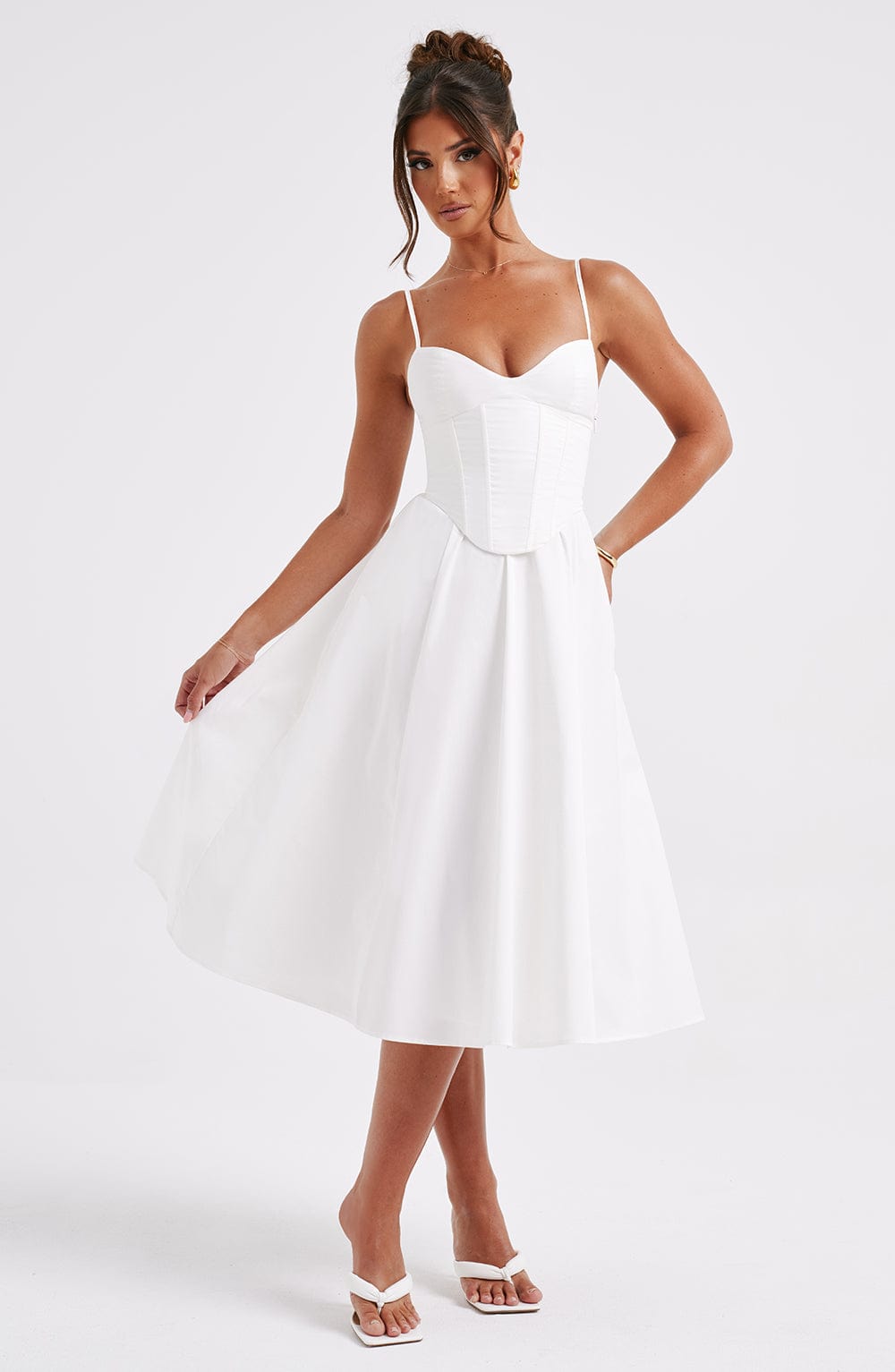 MAILEEN | Elegantes Midi-Kleid mit Korsett-Design