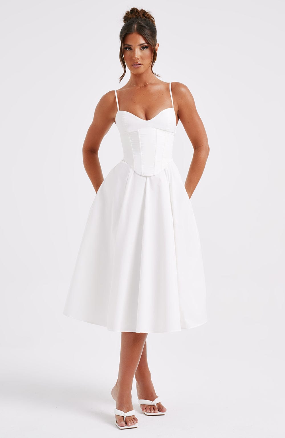 MAILEEN | Elegantes Midi-Kleid mit Korsett-Design